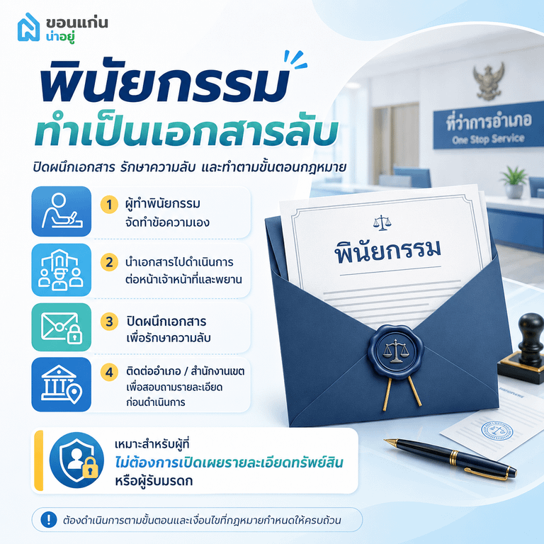 พินัยกรรมทำเป็นเอกสารลับ