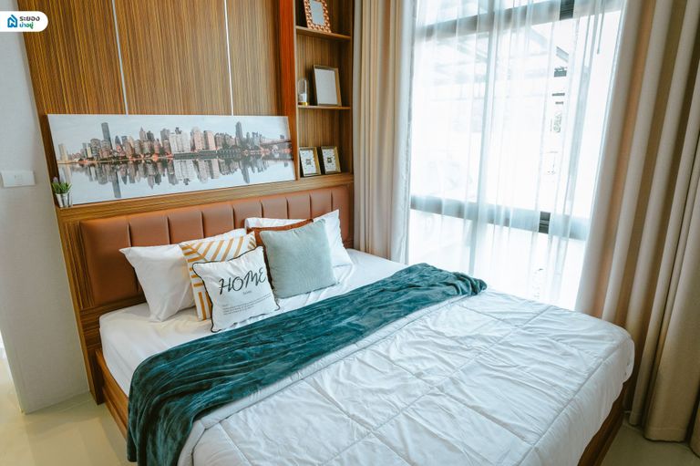ห้องนอน Master Bedroom  เดอะ เดคโค่ 5 ทาวน์โฮมระยอง ทาวน์โฮมบ้านแลง