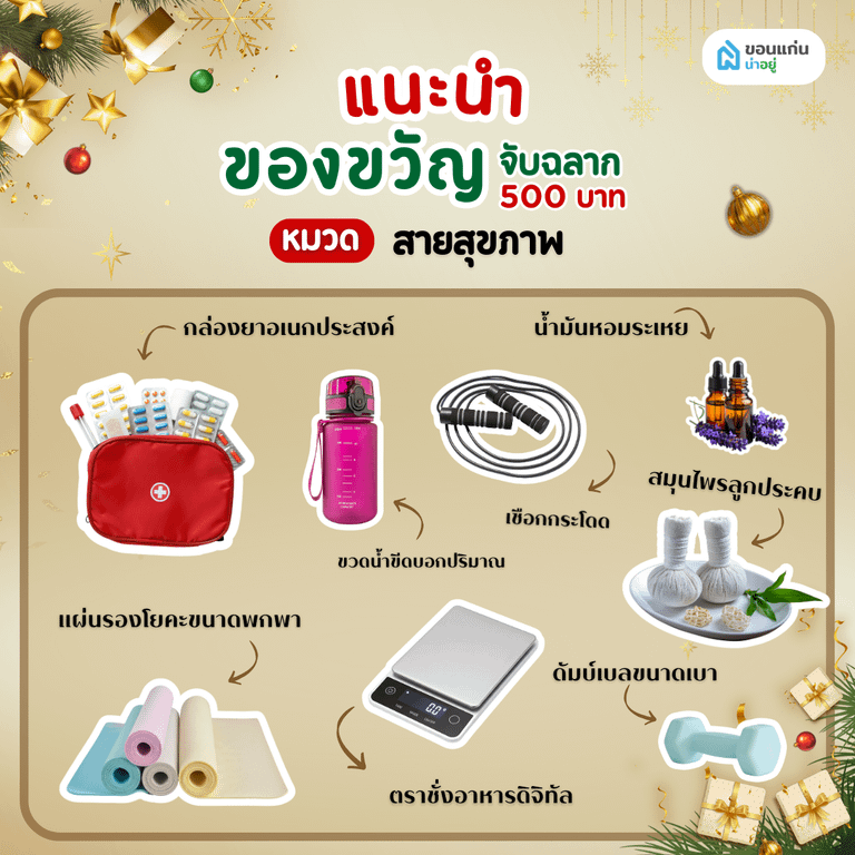 ของขวัญจับฉลาก 500 บาท หมวด สายสุขภาพ
