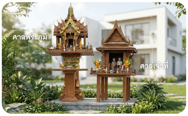 พระภูมิ เจ้าที่ต่างกันอย่างไร