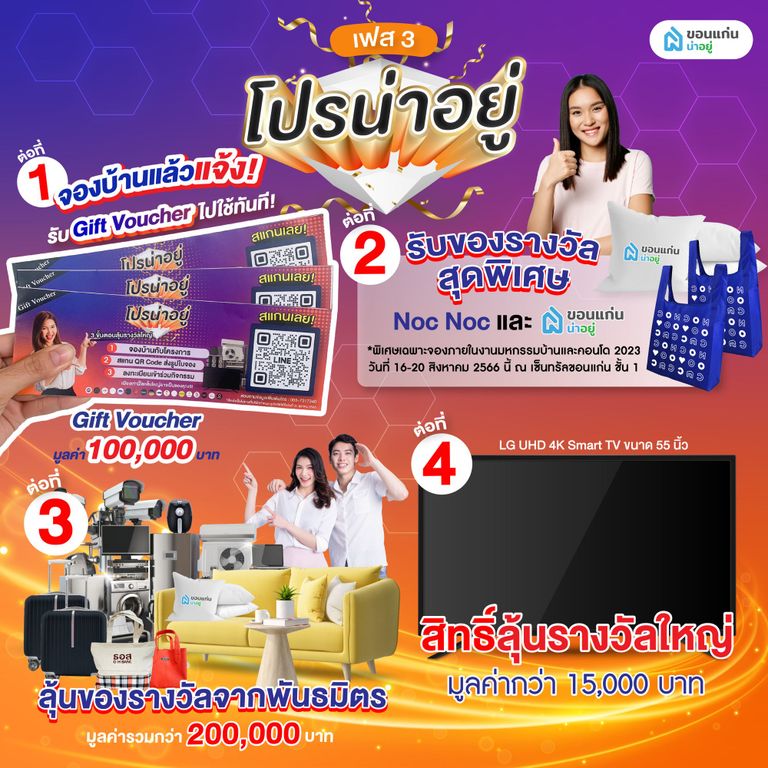 แคมเปญโปรโมชั่นบ้านสุดพิเศษจากขอนแก่นน่าอยู่