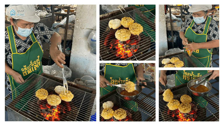 ตลาดใหญ่ อุบลฯ ข้าวจี่แม่หน่อย