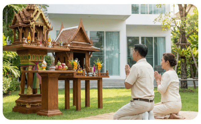 ฤกษ์ไหว้เจ้าที่หน้าบ้าน ต้องไหว้กี่โมง?