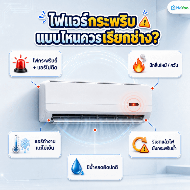 อาการแบบไหนที่ควรเรียกช่างแอร์มาซ่อม