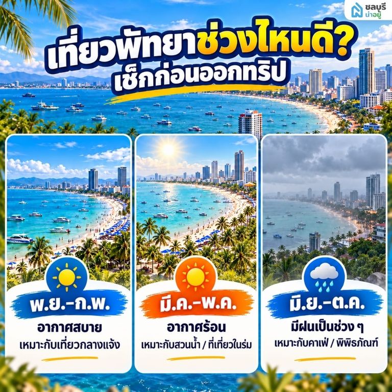 แนะนำ 3 ช่วงสำหรับวางแผนเที่ยวพัทยา