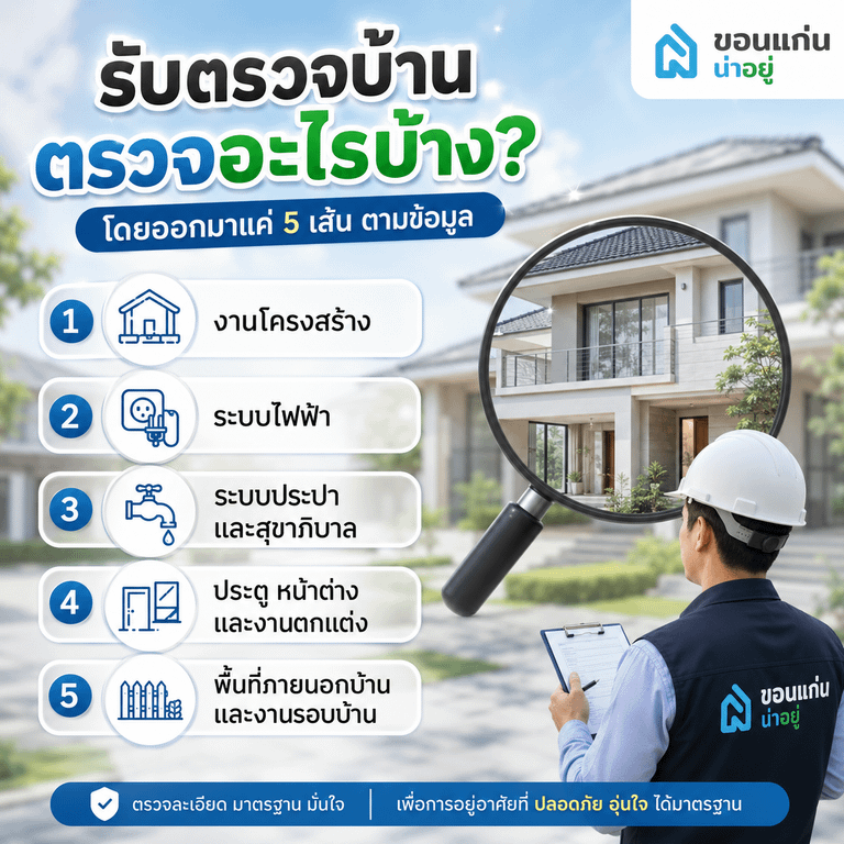 รับตรวจบ้าน ตรวจอะไรบ้าง?