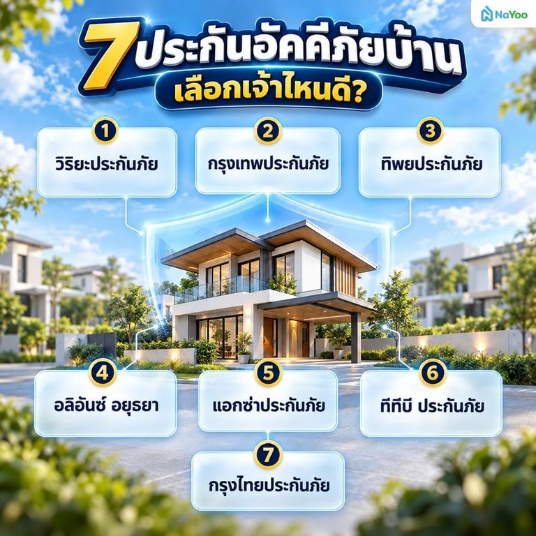 เทียบ 7 ประกันอัคคีภัยบ้าน ที่ไหนดี