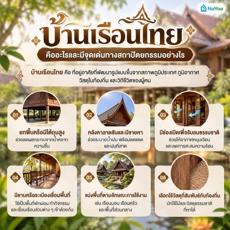 จุดเด่นของสถาปัตยกรรมบ้านเรือนไทย