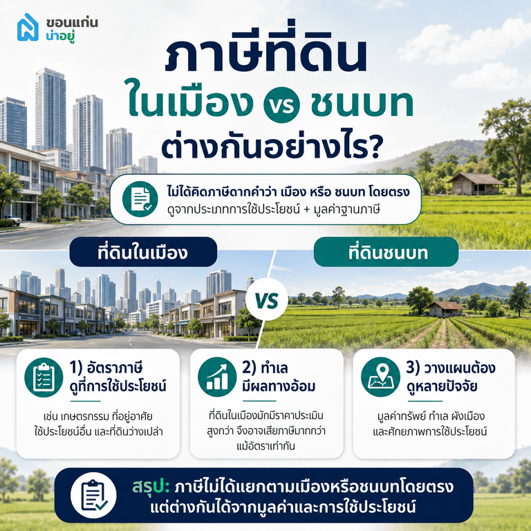 ความแตกต่างของเกณฑ์การจัดเก็บภาษีระหว่างพื้นที่ในเมือง vs. ชนบท