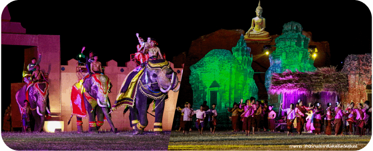 การแสดงแสง สี เสียง งานช้างสุรินทร์