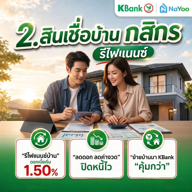 สินเชื่อรีไฟแนนซ์บ้าน กสิกร