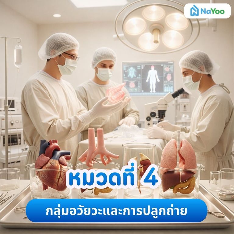15 โรคยกเว้น อวัยวะและการปลูกถ่าย
