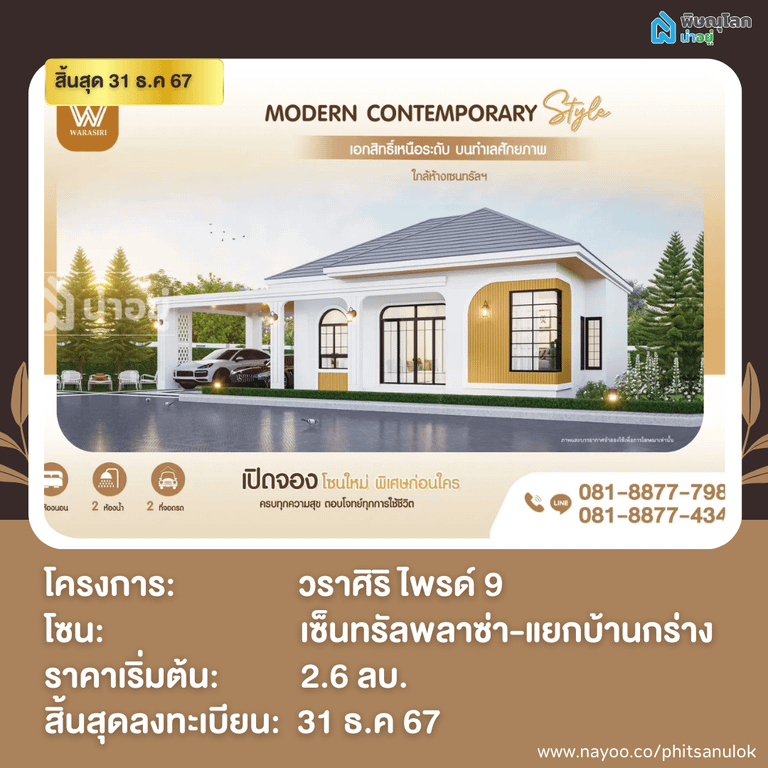 20 โครงการใหม่ใกล้เปิดตัว พิษณุโลก