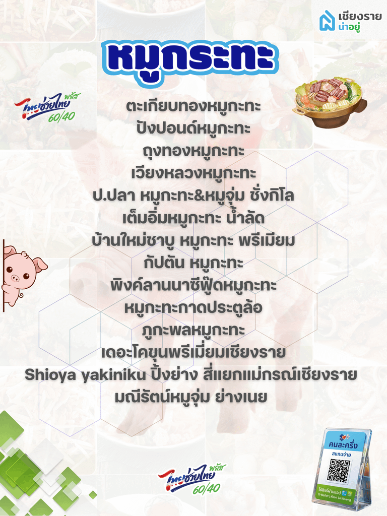 หมูกระทะร้านคนละครึ่งพลัสเชียงราย