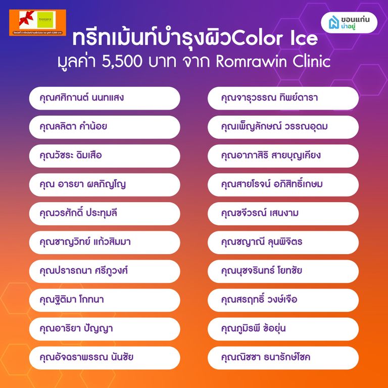 ประกาศผลจับรางวัลโปรน่าอยู่ เฟส 3
