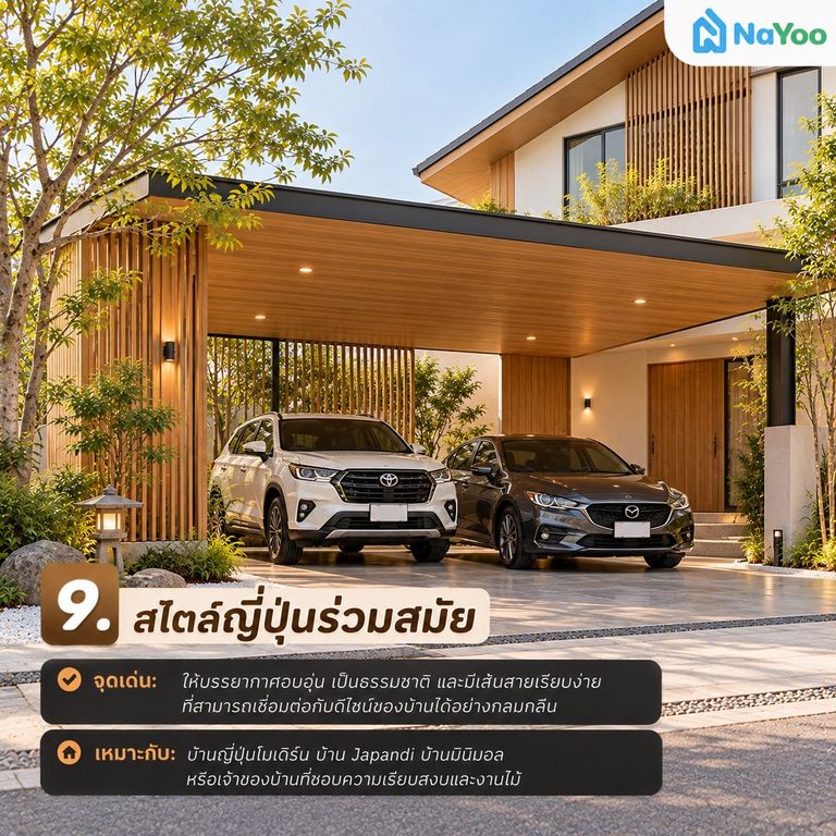 ไอเดียโรงรถสวยๆ สไตล์ญี่ปุ่น