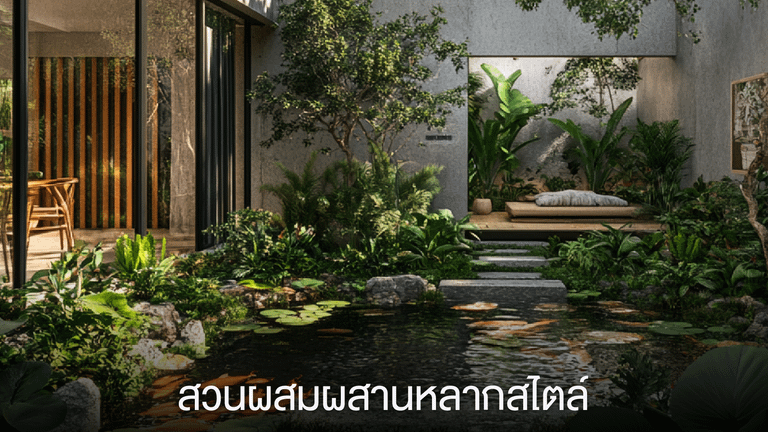 สวนผสมผสานหลากสไตล์