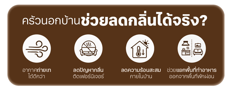 ครัวนอกบ้าน ช่วยลดกลิ่นได้จริงไหม?