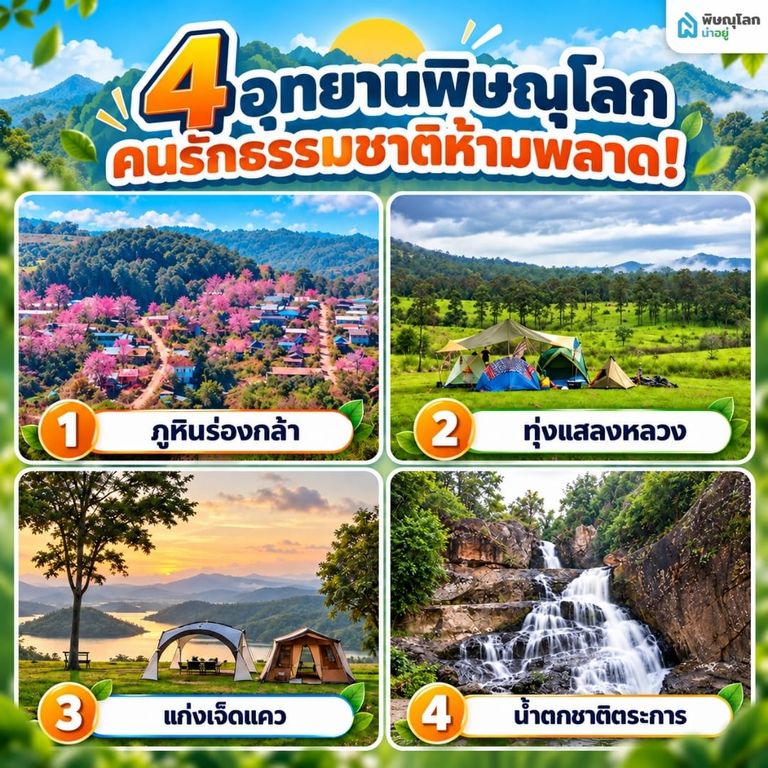 รวม 4 อุทยานพิษณุโลก สำหรับคนรักธรรมชาติ