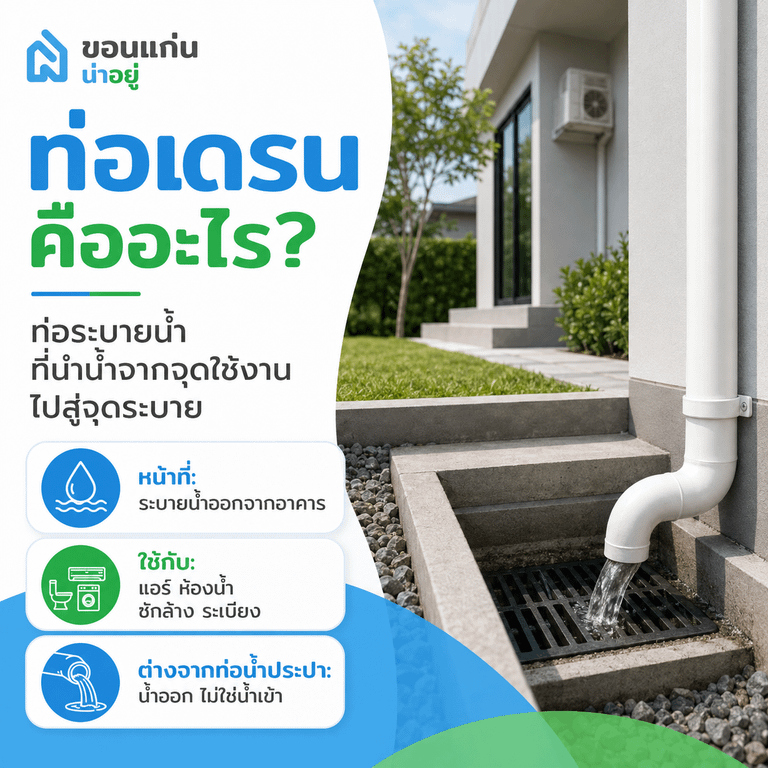 ท่อเดรน คืออะไร และมีหน้าที่อะไร?