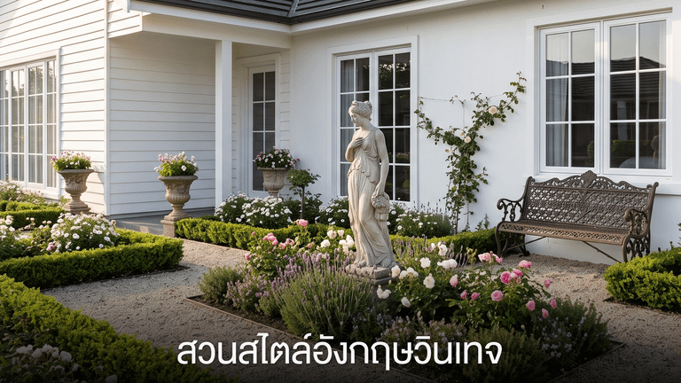 สวนสไตล์อังกฤษวินเทจ